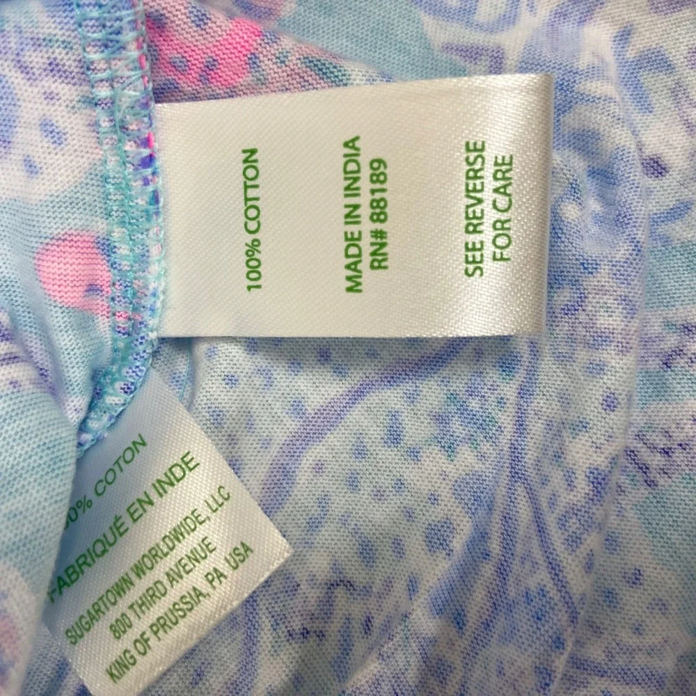 Lilly Pulitzer Girl XS 2/3 Mini Lorina Dress Blue Ibiza Now You Sea Me Coral NEW